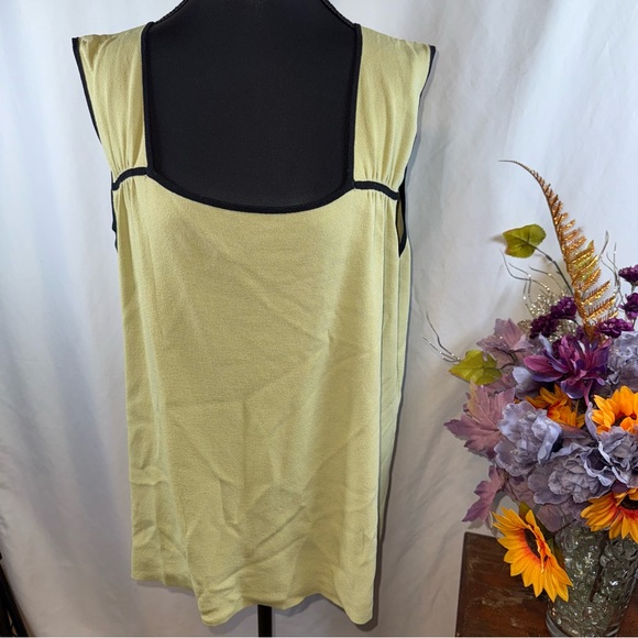 Emma James Tops - Emma James Green Knit Tank Top Contrast Trim Sleeveless Plus 3X